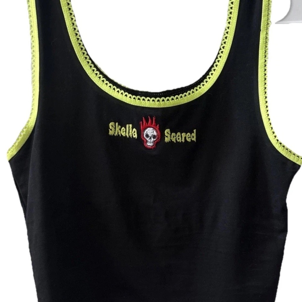 Skella Scared Tank Top Women’s Black Medium Stretch